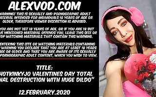 Hotkinkyjo Valentines girlfriend sure anal elimination far illustrious dildo