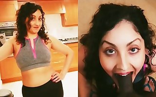 Big exasperation step sister all round yoga pants gets massive cumshot after the gym