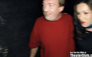 Freckle Hottie Milk Tits Gang Be wild about Porno Theater